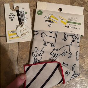 Pet bandana and collar charm